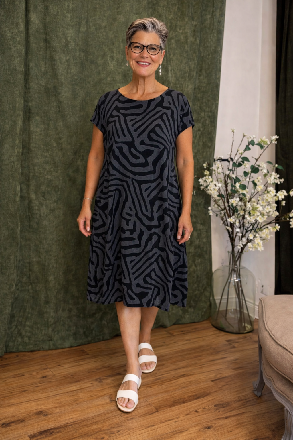 Evelien | Casual midi-jurk