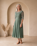 Griet – Midi-jurk met borduursel