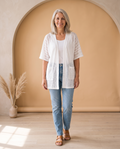 Hilde – Open cardigan met korte mouwen
