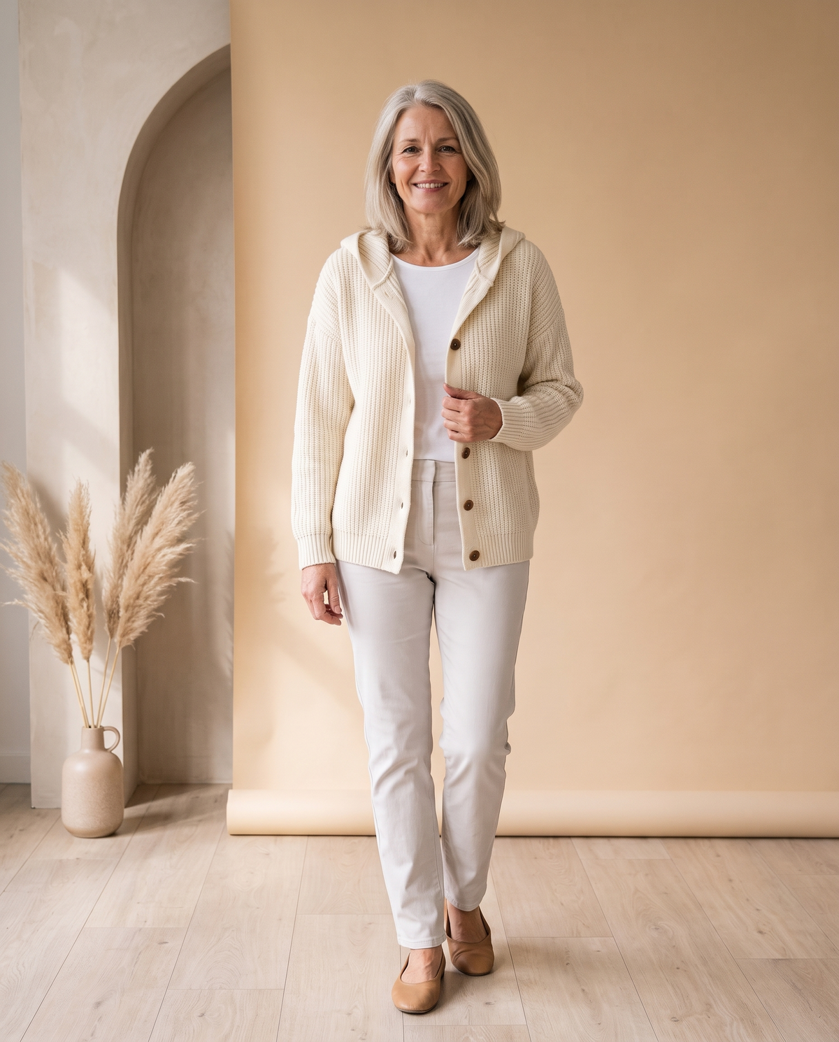 Maren – Gebreid vest met capuchon