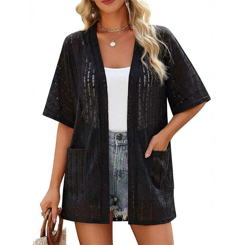 Hilde | Open cardigan met korte mouwen