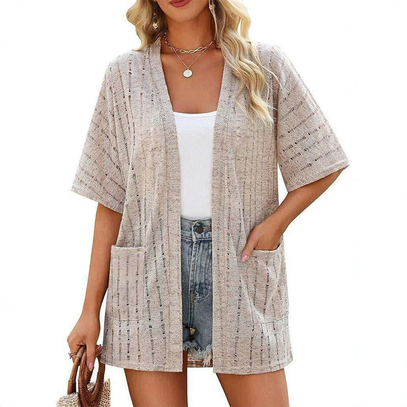 Hilde | Open cardigan met korte mouwen
